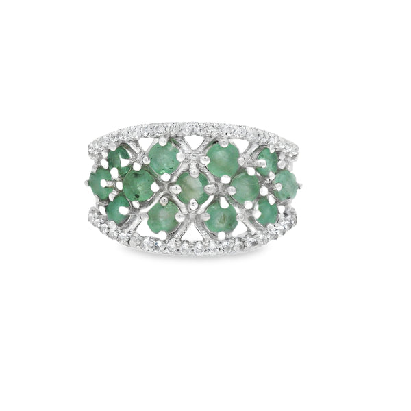 Anillo de Piedras Preciosas con Circonia Zafiro / 6