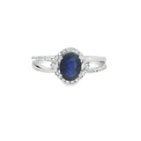 Anillo Solitario con Piedras Preciosas y Circonia Zafrio / 6