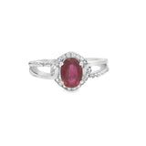 Anillo Solitario con Piedras Preciosas y Circonia Zafrio / 6