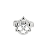 Anillo De Plata Nudo De Bruja Liso / #5