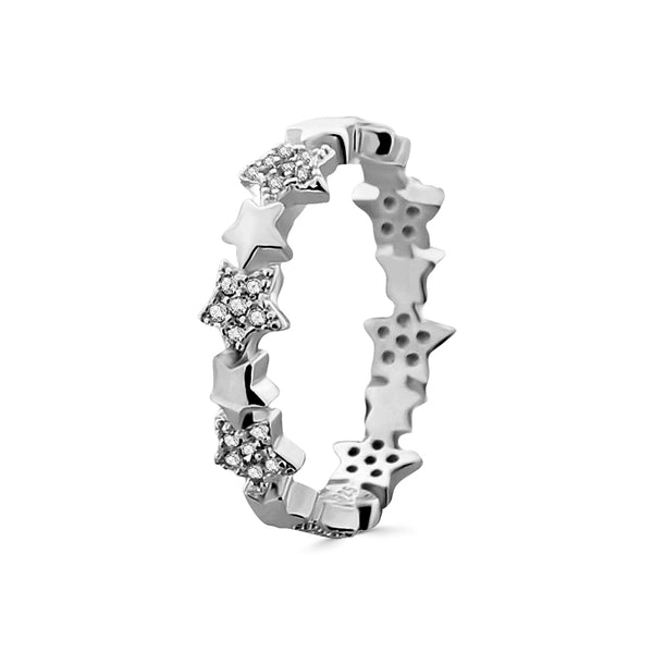 Anillo De Corona De Estrellas Con Circonia