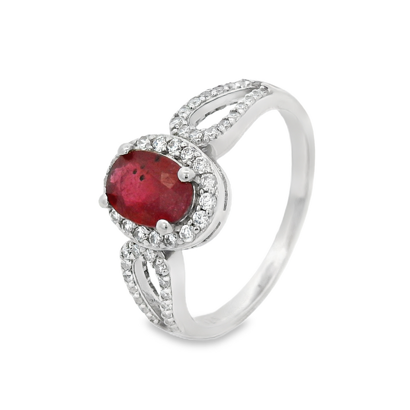 Anillo De Plata Con Piedra Natural Zafiro / #6