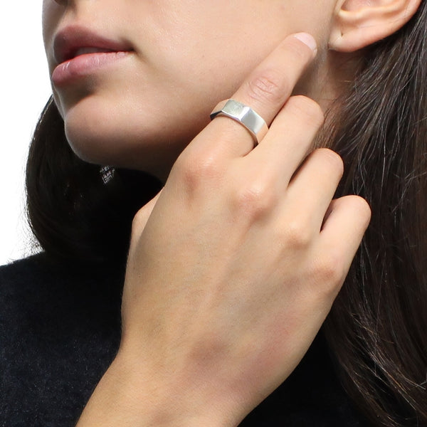 Anillo Octagonal de Plata