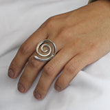 Anillo de Espiral de Plata 7