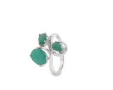 Anillo De Piedra Natural Esmeralda Esmeralda / 6