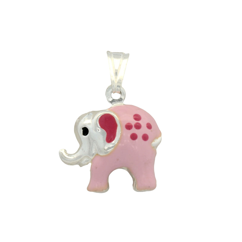 Dije para Pulsera y Collar de Elefante Rosa