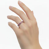 Anillo Media Churumbela Rubí