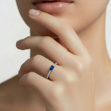 Anillo Eterno Zafiro Con Circonias