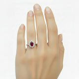 Anillo Dama Rubí y Circonias Rubi / 6