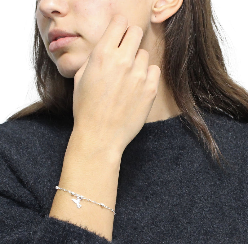 Pulsera con Dije de Colibri