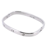 Brazalete De Rectángulo Plata Lisa