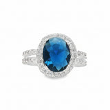 Anillo Redondo con Circonia Blanco / 5