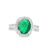 Anillo Redondo con Circonia Blanco / 5