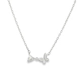 Collar De Mariposa Con Circonia Blanco