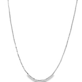 Cadena De Plata Brillante 40 CM