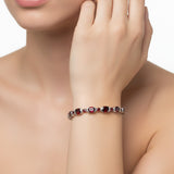 Pulsera De Piedra Natural Ovalo Granate