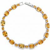 Pulsera De Piedra Natural Ovalo Citrina