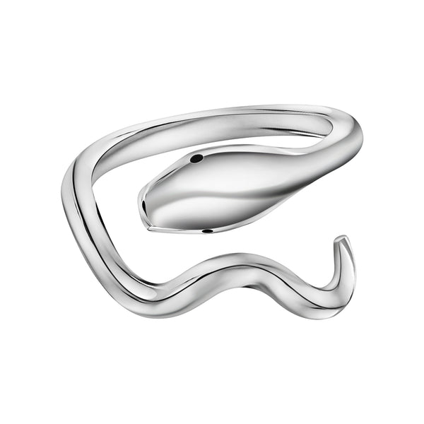 Anillo Abierto De Serpiente Liso / #7