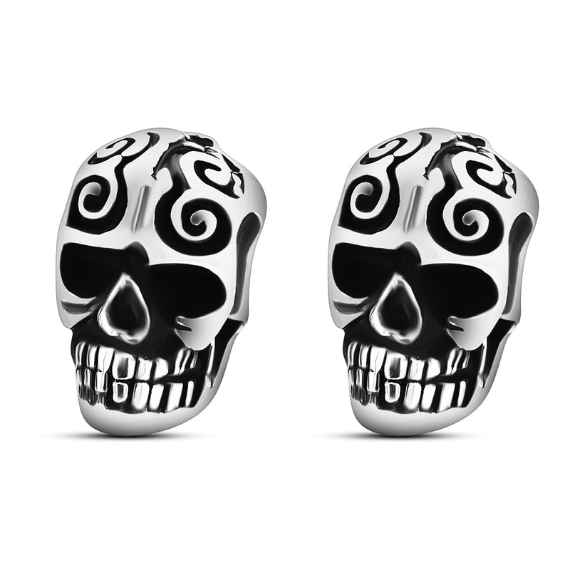 Aretes Cráneo De Plata