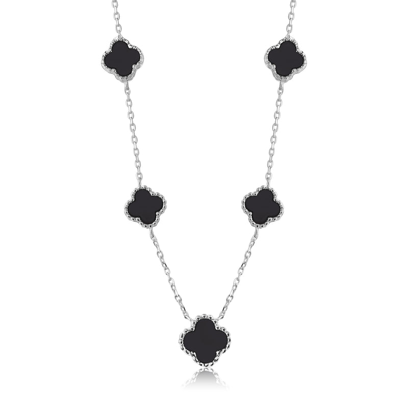 Collar Tréboles Negros
