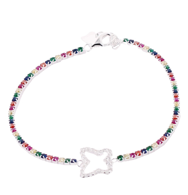 Pulsera De Colores Con Mariposa Circonia