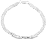 Pulsera Italiana Trenzada Diamantada