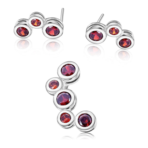 Juego De Plata Con Circonia Blanco