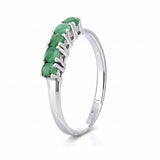 Anillo De Plata Con Esmeralda