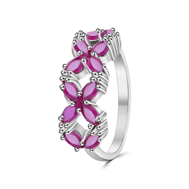 Anillo de Aros de Piedra Natural Plata 925 Plarte