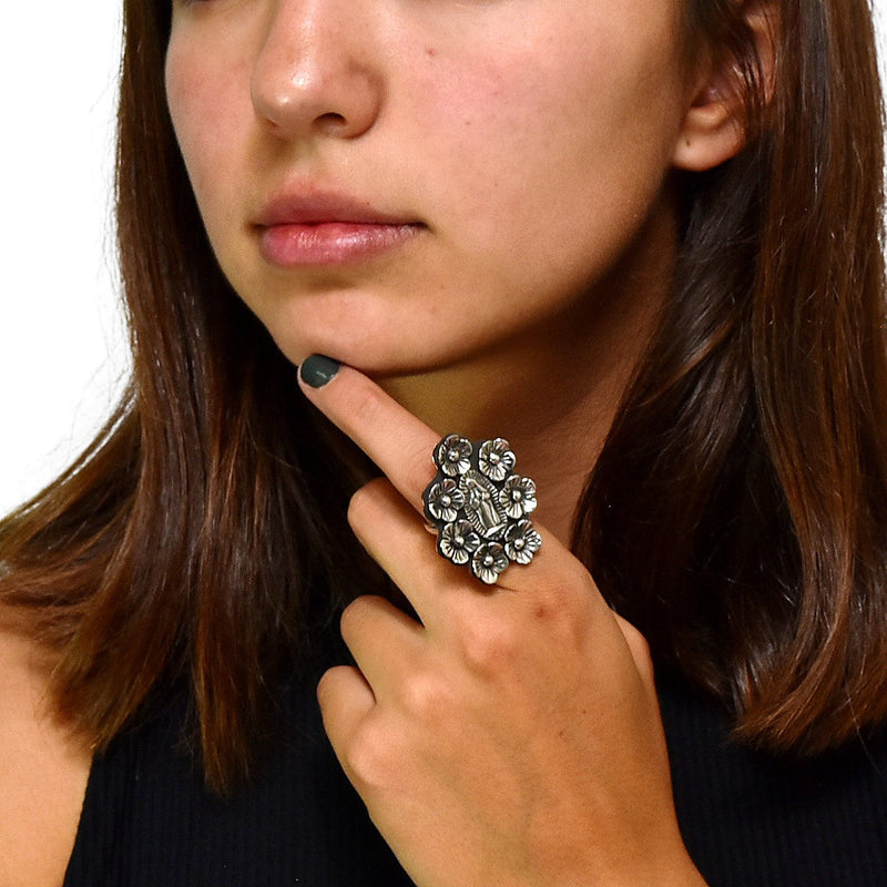 Anillo De Plata Virgen De Guadalupe