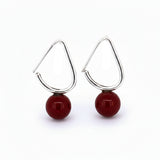 Arete De Plata Con Esfera