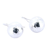 Aretes Bola Broche Gancho De Plata