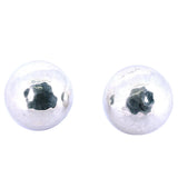 Aretes De Bola De Plata