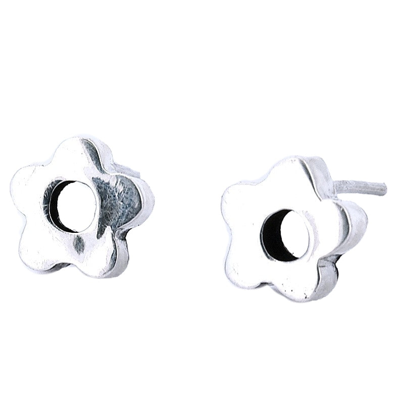 Aretes De Flor De Plata