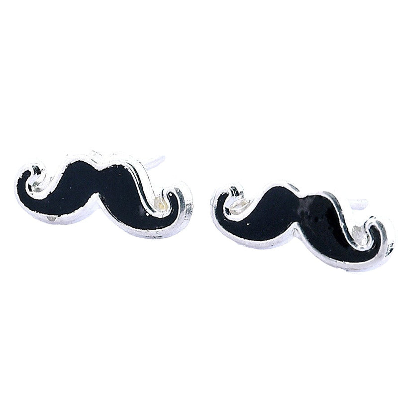 Aretes De Mostacho De Plata