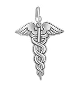 Dije De Símbolo De Caduceo Plata