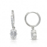 Aretes Alessia de Diamantes Corte Esmeralda 2.31ct, Oro 14K