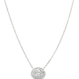 Collar Mía de Diamante Lab Corte Óvalo 1.29ct, Oro 14K