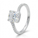 Anillo Isadora Solitario de Diamantes Lab Corte Cojín 1.71ct, Oro 14K