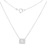 Collar Renée de Diamante Lab Corte Esmeralda 1.01ct, Oro 14K