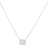 Collar Renée de Diamante Lab Corte Esmeralda 1.01ct, Oro 14K