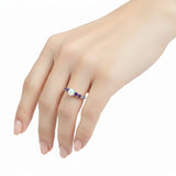 Anillo Amatista Con Ópalo
