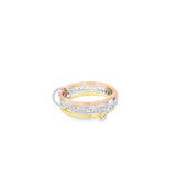 Anillo Unified con Chapa de Oro y Chapa de Oro Rosado