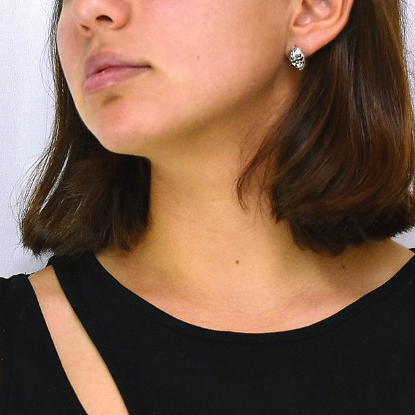 Aretes Cráneo De Plata